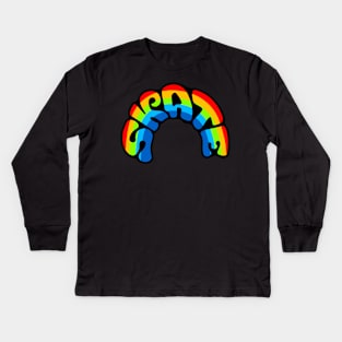 Skate the Rainbow Kids Long Sleeve T-Shirt